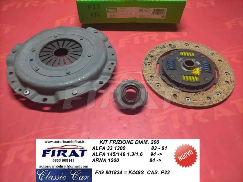 KIT FRIZIONE ALFA 33-145/146-ARNA DIAM.200 (801834) - Clicca l'immagine per chiudere